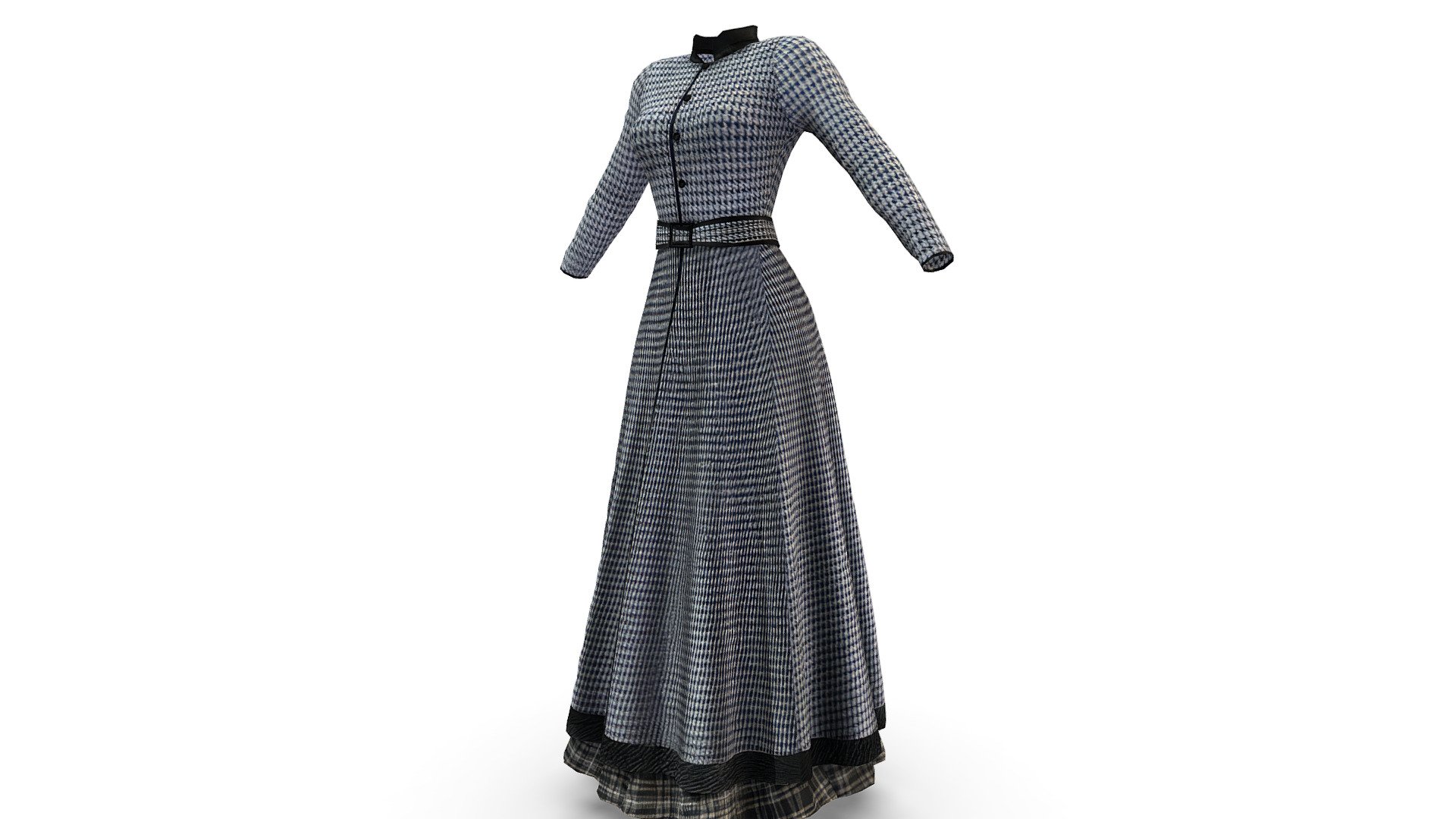 19th Century Victorian Crinoline Long Coat Dress - Buy Royalty Free 3D ...