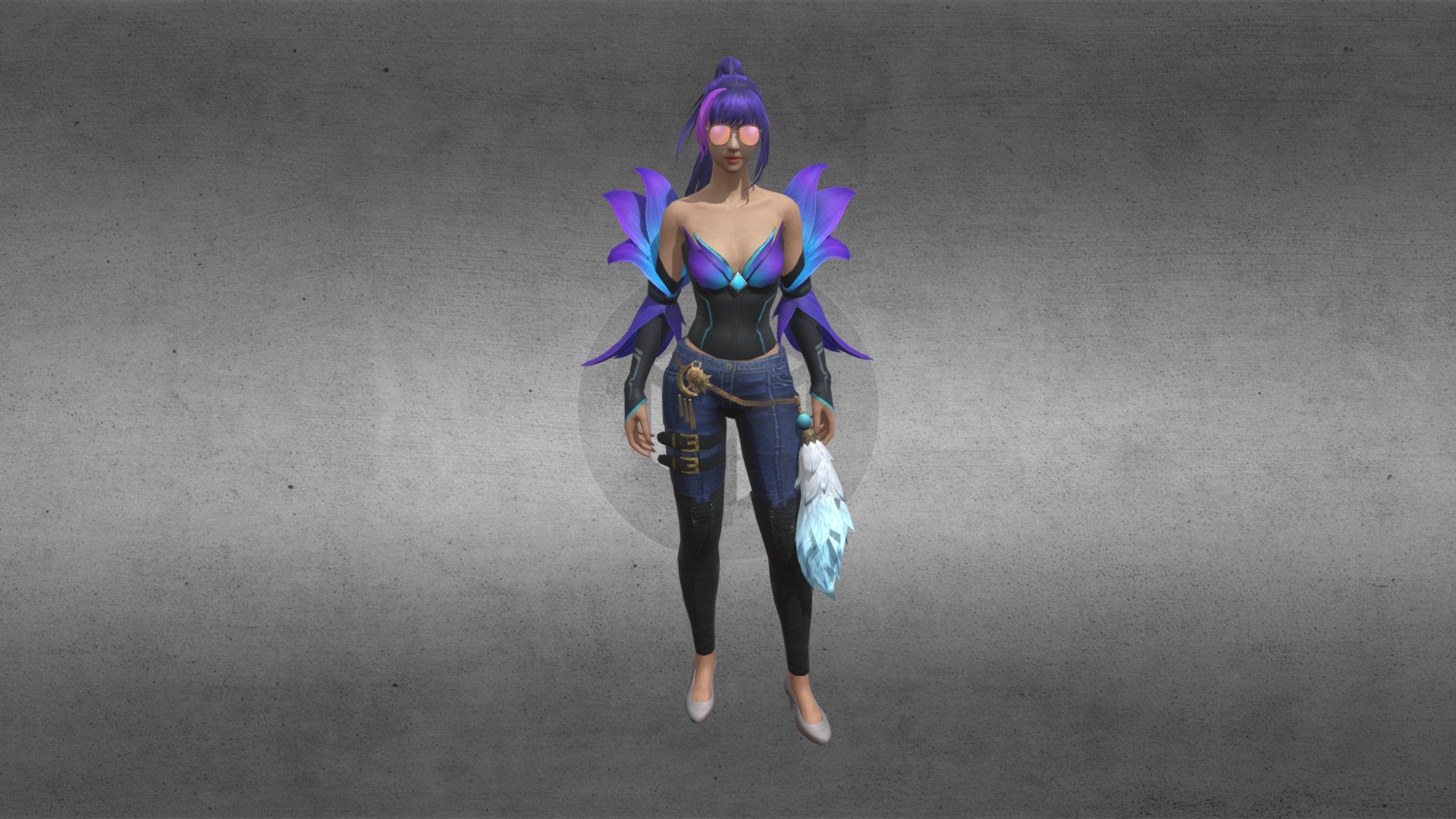 New Freefire female model by pace gaming — Sketchfab embed 3D viewer