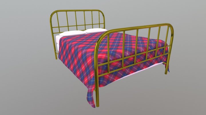 Brass Bed 3D Model