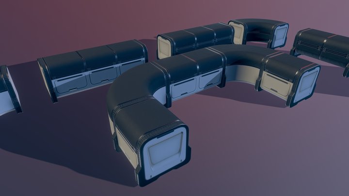 Sci-fi benches – Modello 3D gratuito STL
