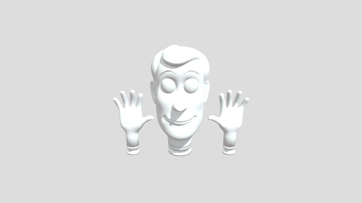 Movie-Accurate Woody Head & Hands 3D Model