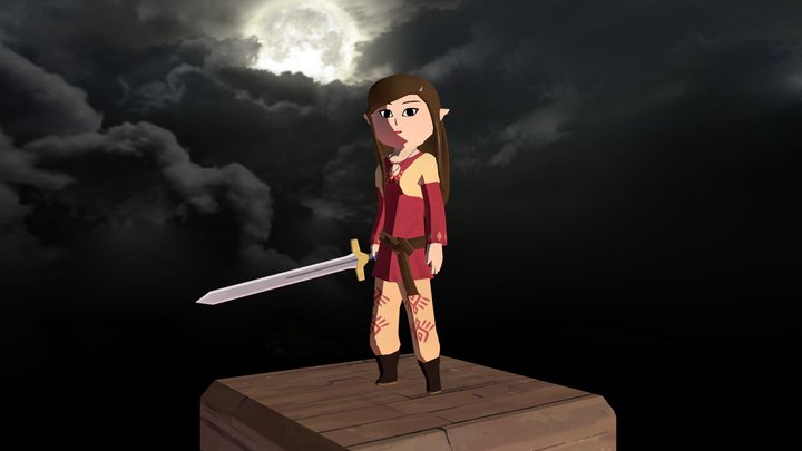 Chibi 3D Character 'Plume' 3D Model