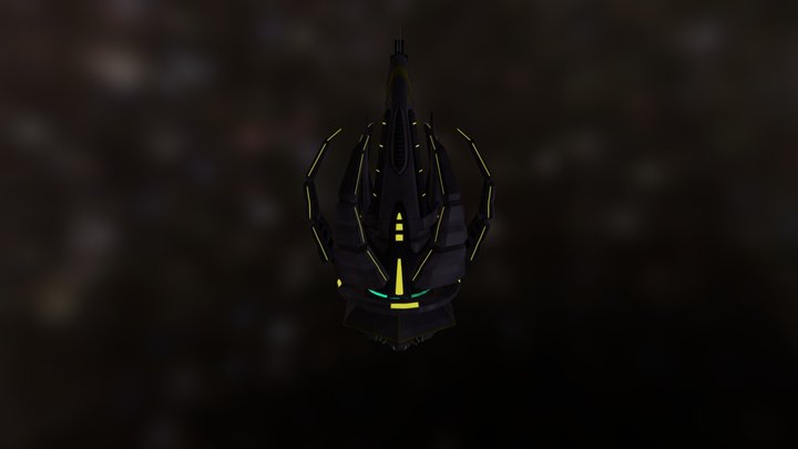 Drone Swarm Ship 3D Model