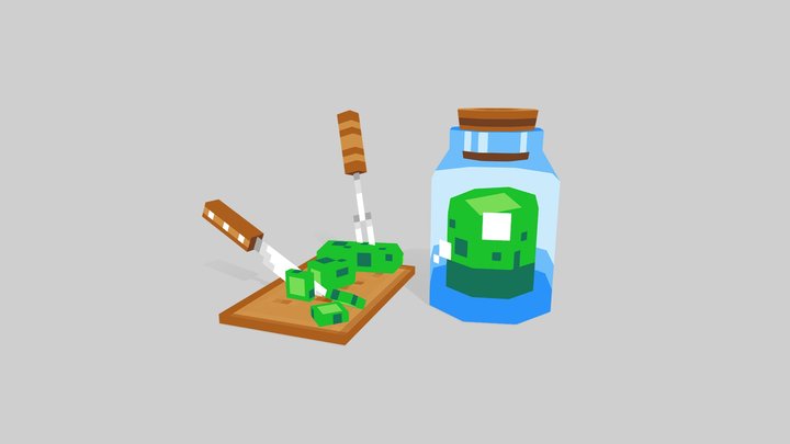 Pickles (3D Pixel Art) 3D Model