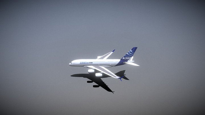 A380 With A380Plus Winglet 3D Model