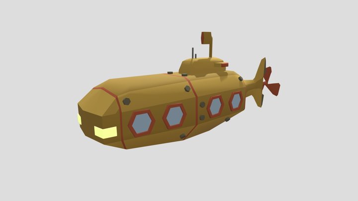 Yellow Submarine 3D Model