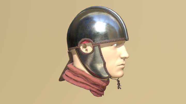 Late Roman Ridge Helmet "Intercisa I" 3D Model