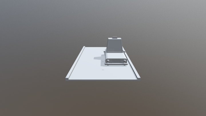 Taxi Untextured 3D Model