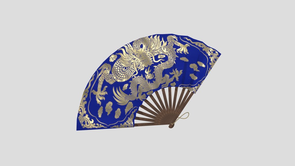 Chinese Dragon Fan