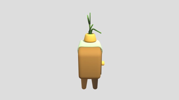 Textured cartoon cupboard for roblox 3D Model