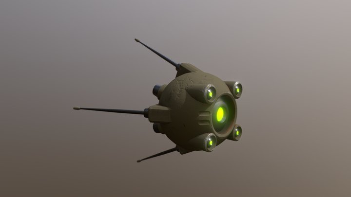 Military Sphere Drone 3D Model