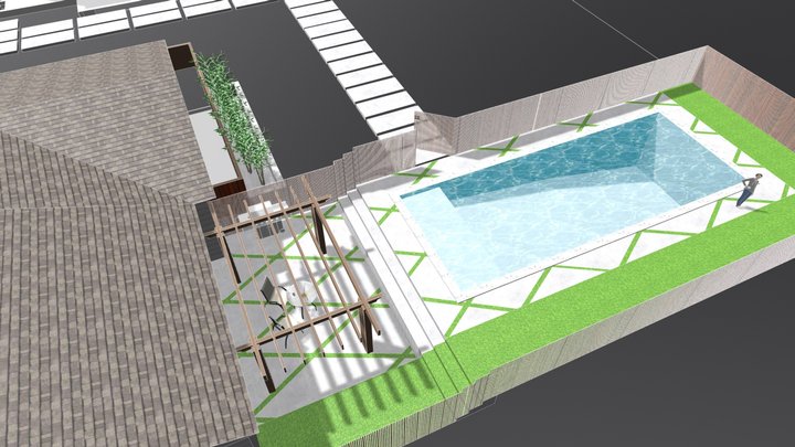 Brookside Swimming Pool V3 3D Model