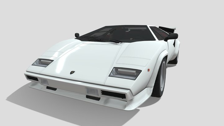 Lamborghini Countach 5000QV 3D Model