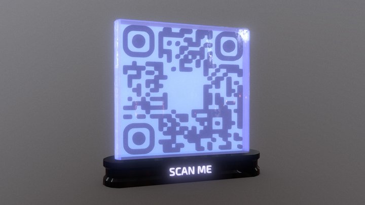 QR code plinth 3D Model