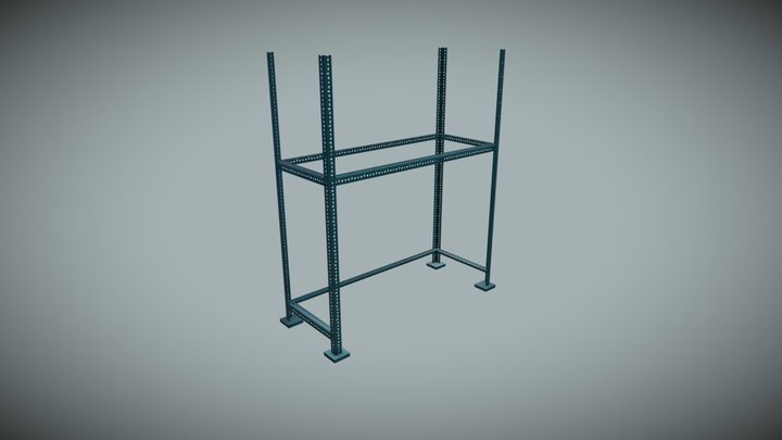 Salgo v16 - iron steel shelf table store unit 3D Model