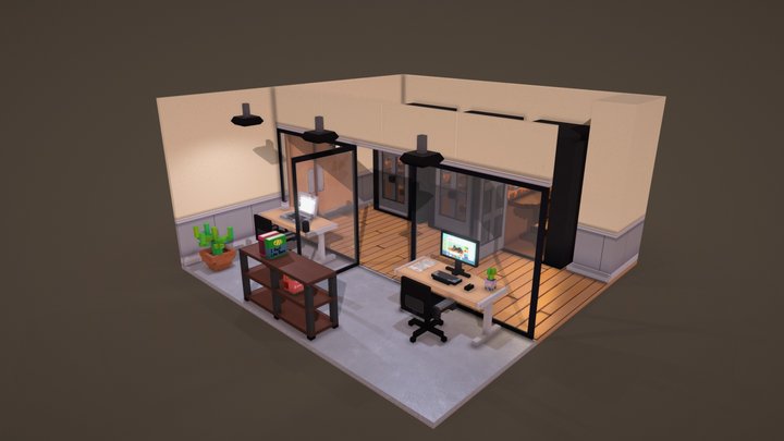 Little office 3D Model