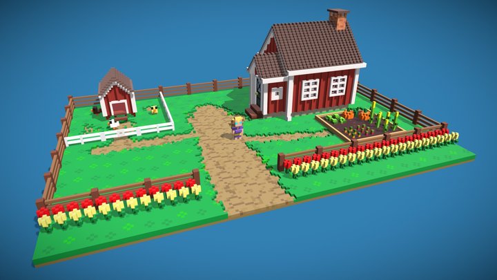 Hobby Farm | Makerville 3D Model