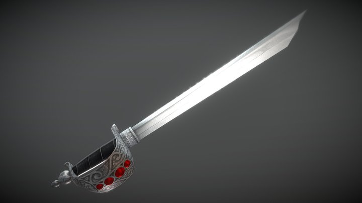 The Sword of Blackbeard (Free model) 3D Model
