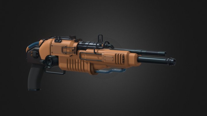 [XYZ] HW 6 Sci-fi gun 3D Model