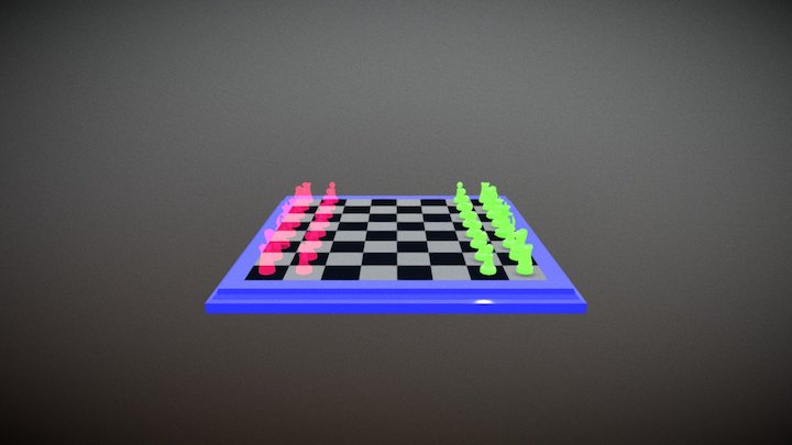 Chess Scene 3D Model