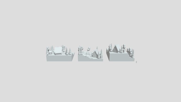 Forest Loner - Blockouts 3D Model