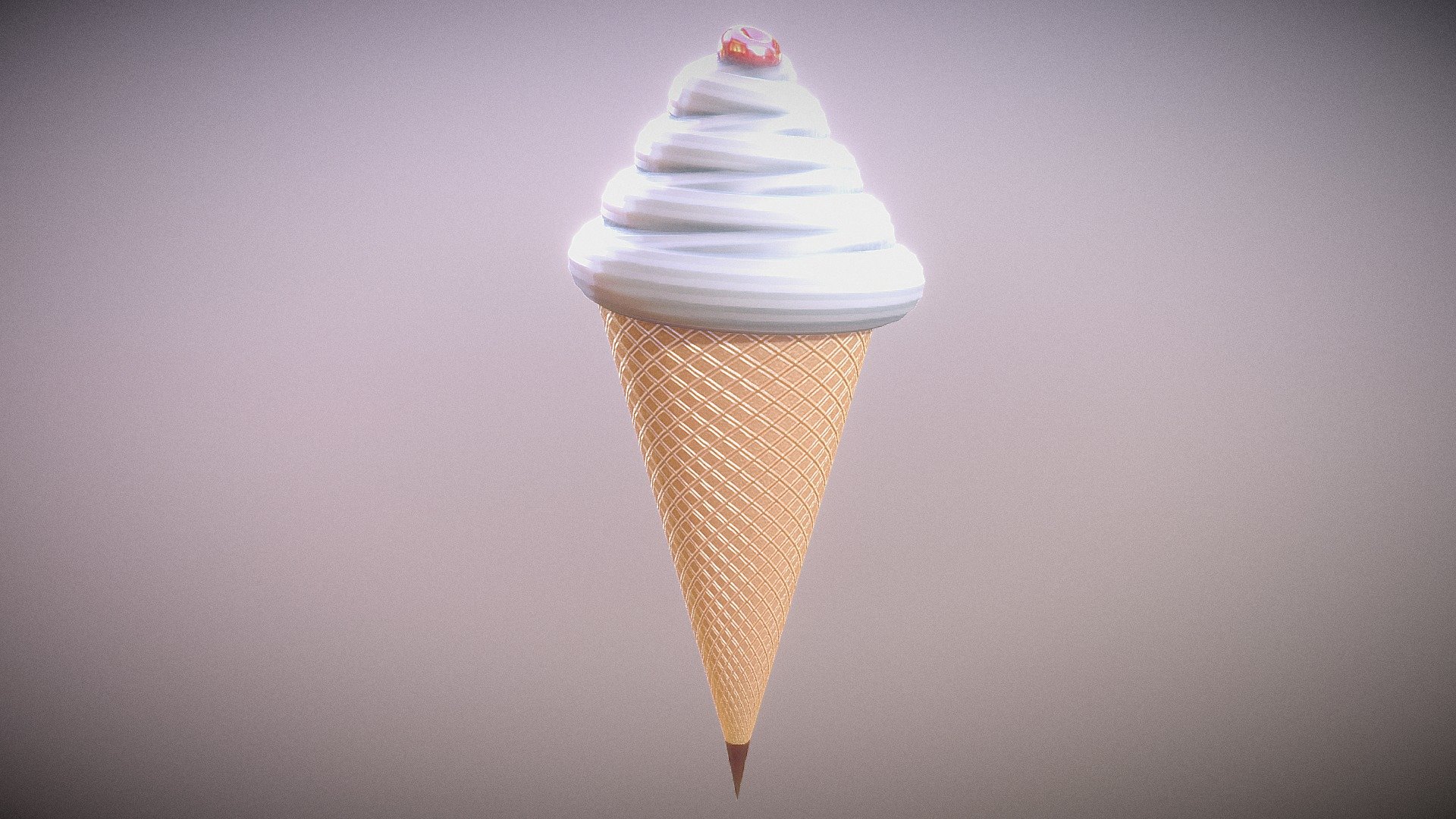 Ice Cream and Cherry