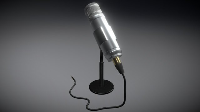 Aluminium Podcasting Microphone 3D Model