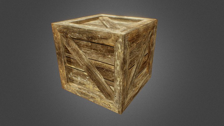 PSX-Inspired Crate 3D Model