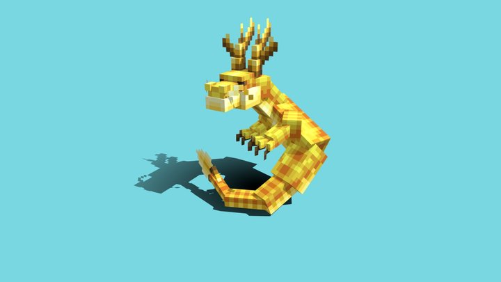 gold dragon 3D Model