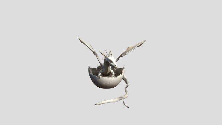 a dragon with a long tail  #realistic# 3D Model