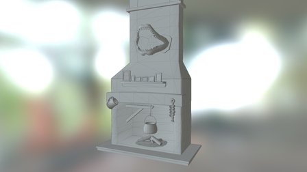 Fireplace Complete 3D Model