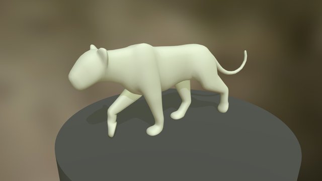 Lion Walk Export 3D Model