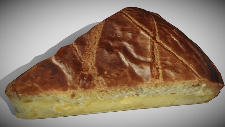 Low Poly Gâteau Basque 3D Model