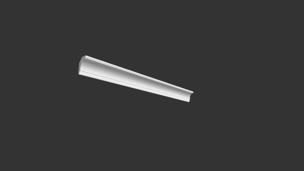 Гладкий карниз КТ-27 80Hx50mm