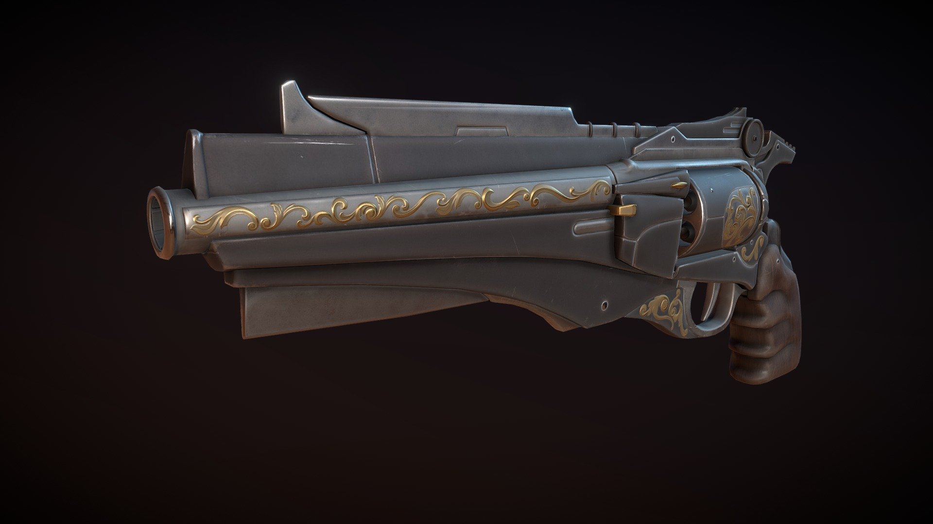 The Gunslinger - Handcannon - 3D model by SuperGeniusStudio [2f10b51 ...