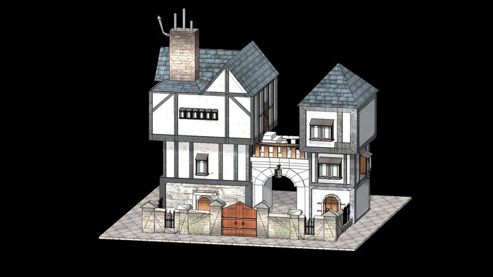 Brick Town 3D Model