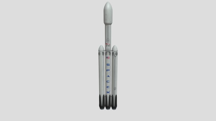 SpaceX Falcon Heavy 3D Model