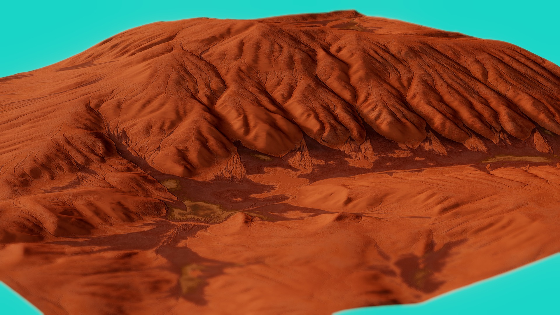 3D model Mars Landscape - This is a 3D model of the Mars Landscape. The 3D model is about a red rock formation.