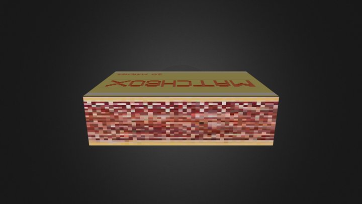 Pixel Art Matchbox 3D Model