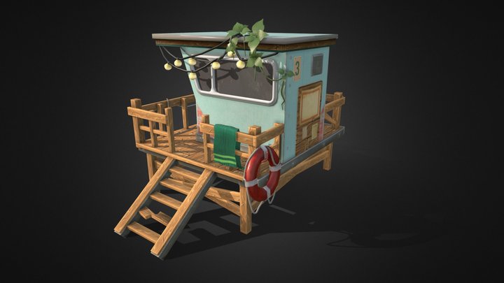 Lifeguard Tower 3D Model