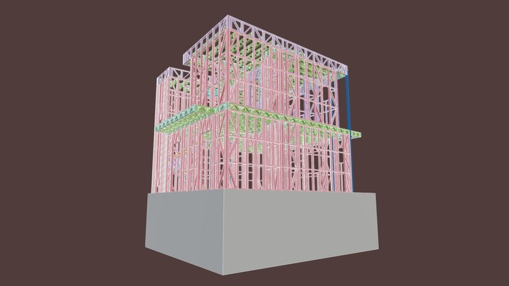 Athens - Light Steel Frame on existing building 3D Model