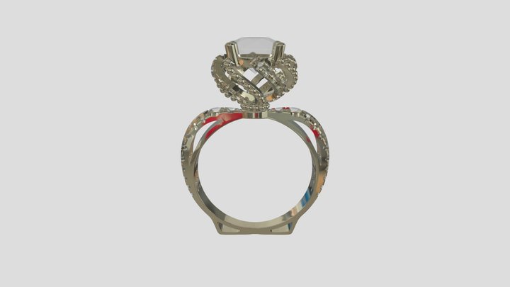 AFRG009 goldring wedding engagement luxury – Free 3D Model STL