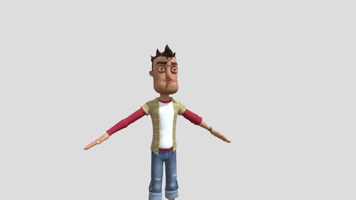 Protagonist Hello Neighbor 3D Model