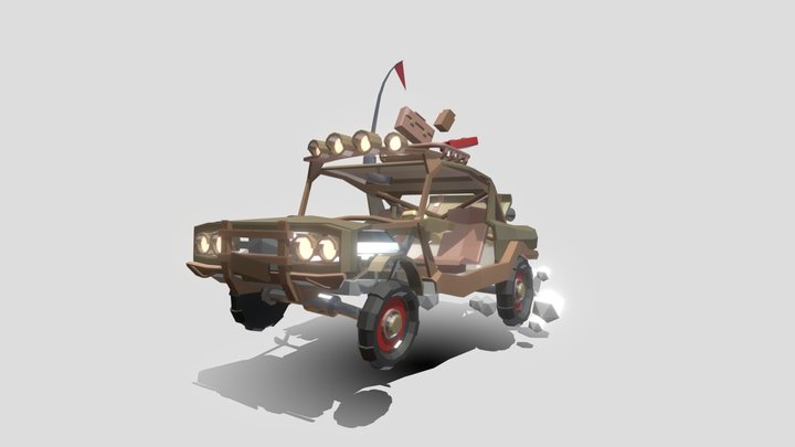 Low Poly Buggy 3D Model