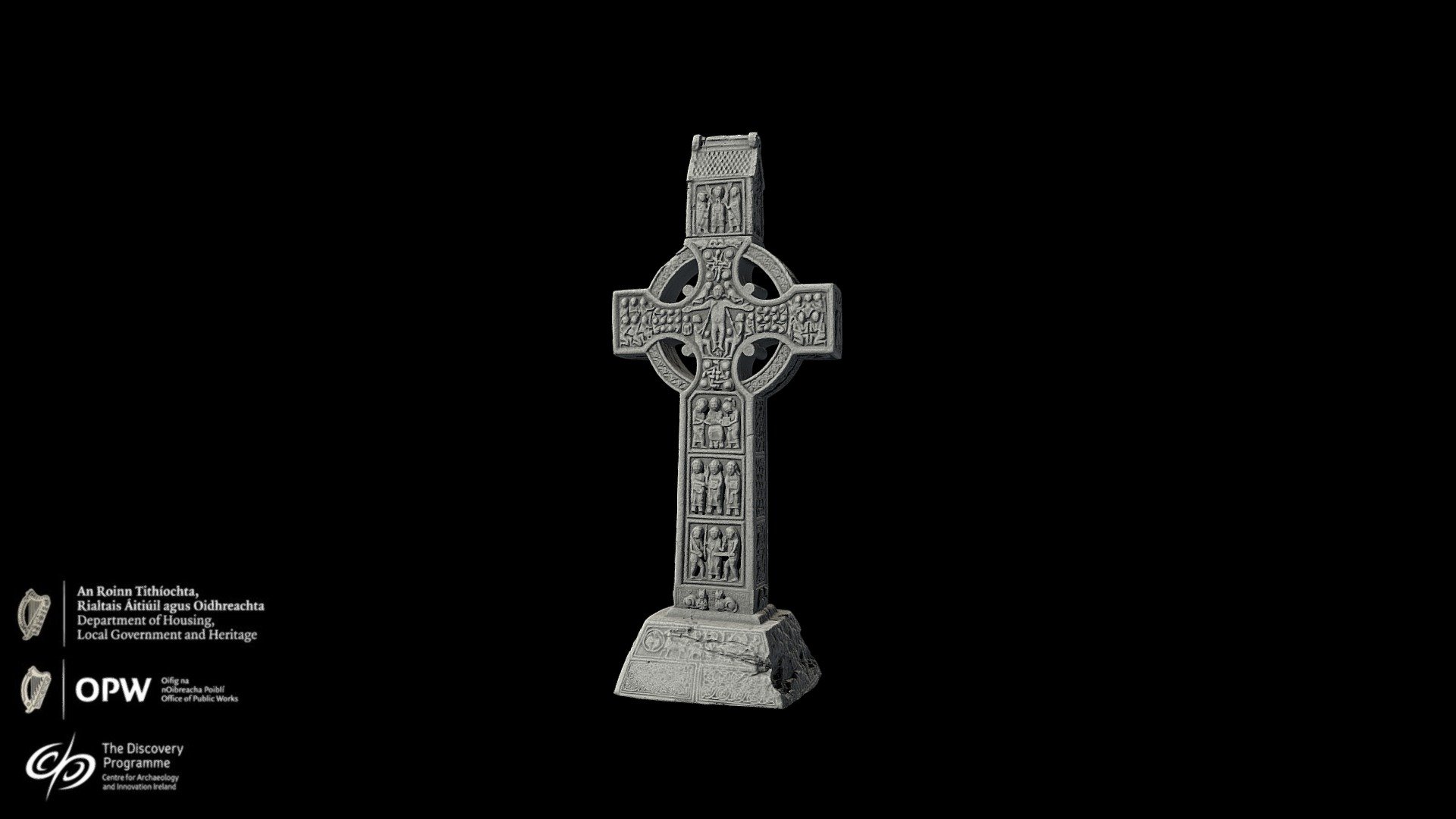 Muiredach Cross Synthetic Stone — Sketchfab embed 3D viewer