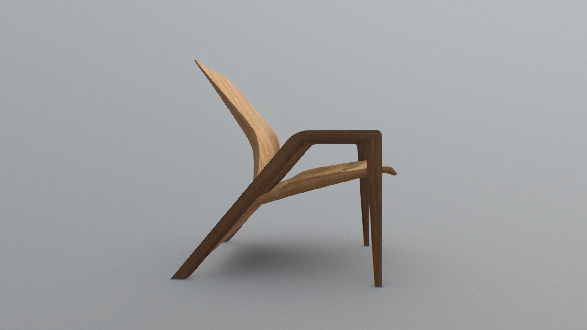 Contemporary Ava Wood Armchair 60x80x86 - Buy Royalty Free 3D model by ...