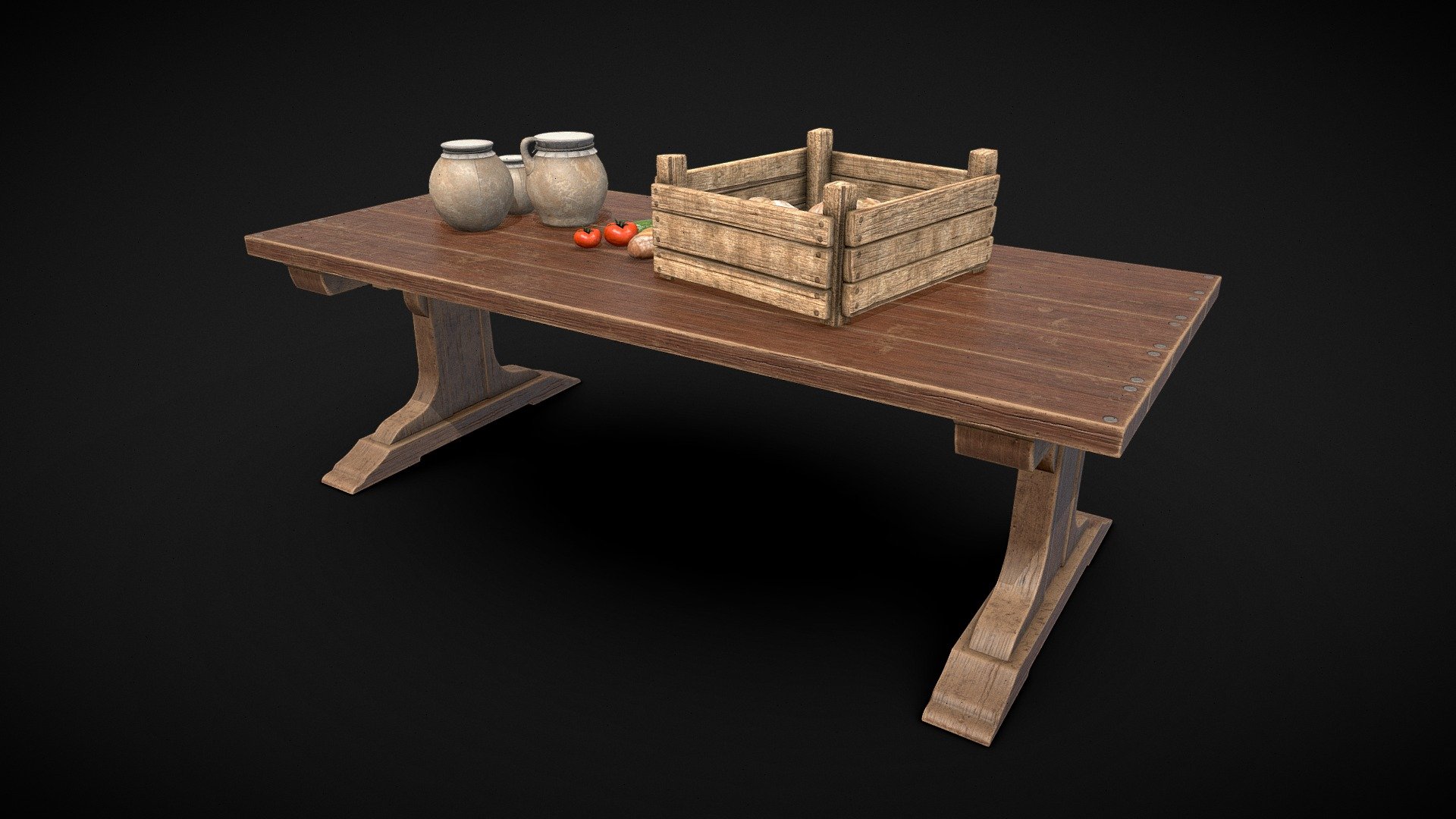 Medieval Market/ Table - Download Free 3D model by Neslihan Çakmak ...