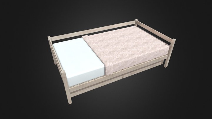 SOLIDPINE 데이베드 원목침대 슈퍼싱글 110200 소나무 3D Model