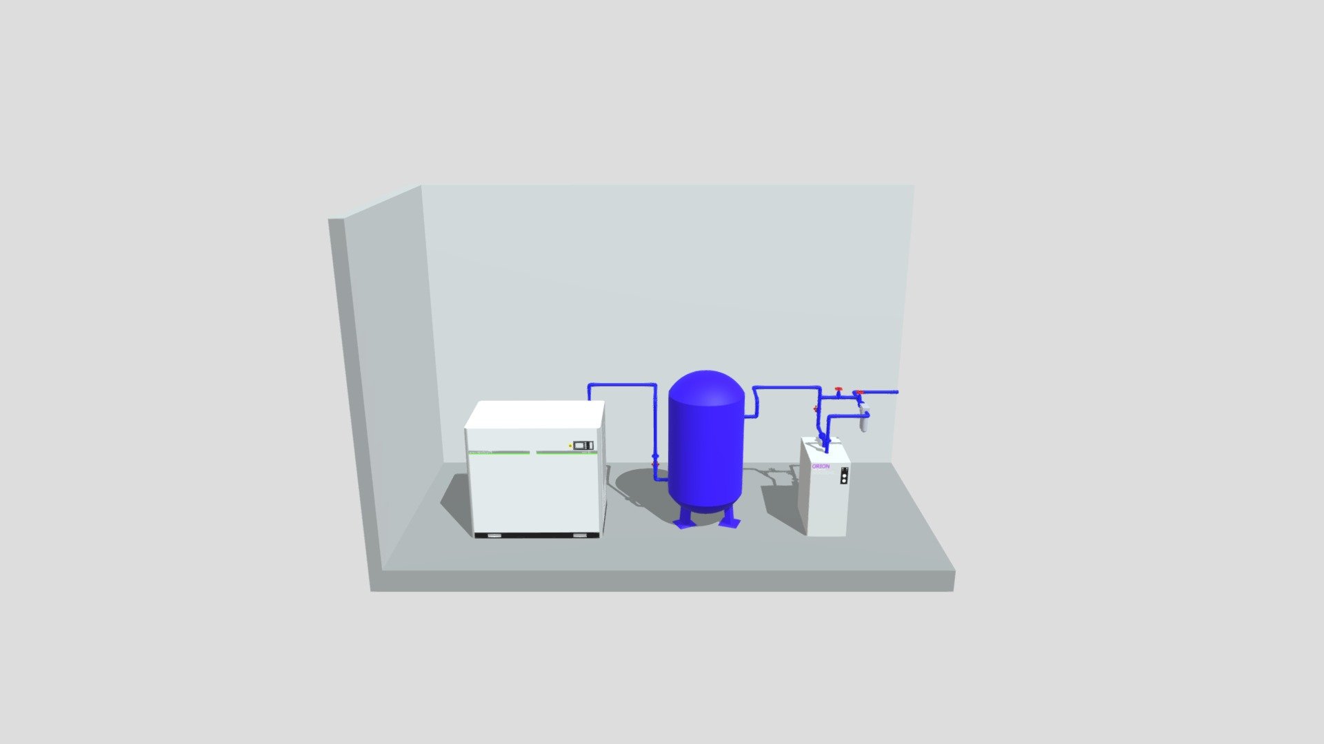 Air Compressor System - Download Free 3D model by NguyenLinh ...