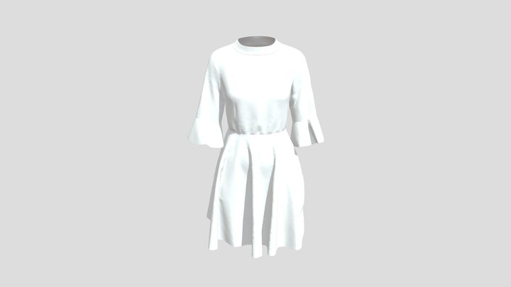 Lace Panels Dress 3D Model